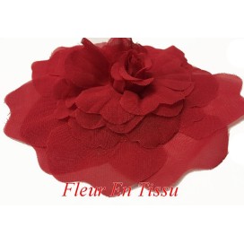Fleurs Rouge En Tissu A coudre Pour La Décoration Et Customisation
