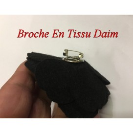 Fleurs Noir Broche  En Daim  A coudre Pour La Décoration Et Customisation