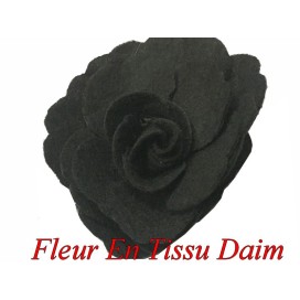 Fleurs Noir Broche  En Daim  A coudre Pour La Décoration Et Customisation
