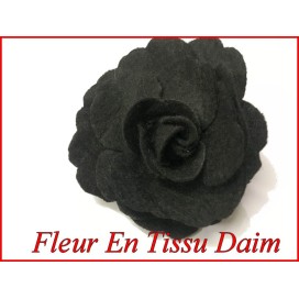 Fleurs Noir Broche  En Daim  A coudre Pour La Décoration Et Customisation