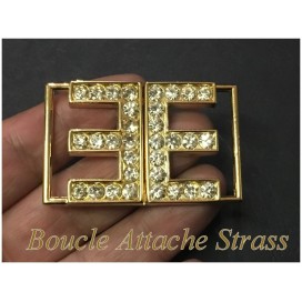 Boucle Attaches Strass A Coudre En Métal Doré  pour Décorations