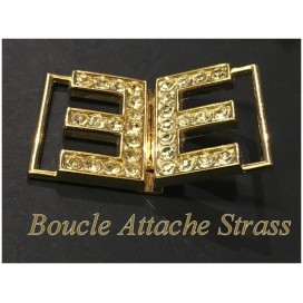 Boucle Attaches Strass A Coudre En Métal Doré  pour Décorations