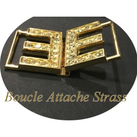 Boucle Attaches Strass A Coudre En Métal Doré  pour Décorations