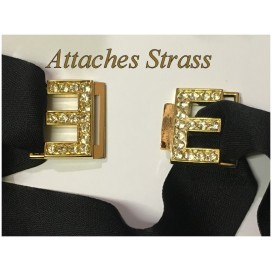 Boucle Attaches Strass A Coudre En Métal Doré  pour Décorations