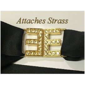 Boucle Attaches Strass A Coudre En Métal Doré  pour Décorations