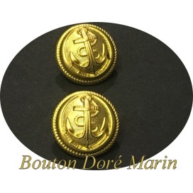 Bouton Doré Ancre Marin A Coudre