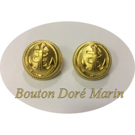 Bouton Doré Ancre Marin A Coudre
