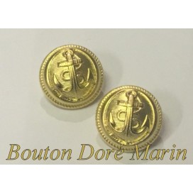 Bouton Doré Ancre Marin A Coudre