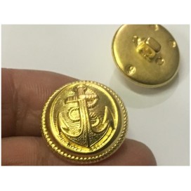 Bouton Doré Ancre Marin A Coudre