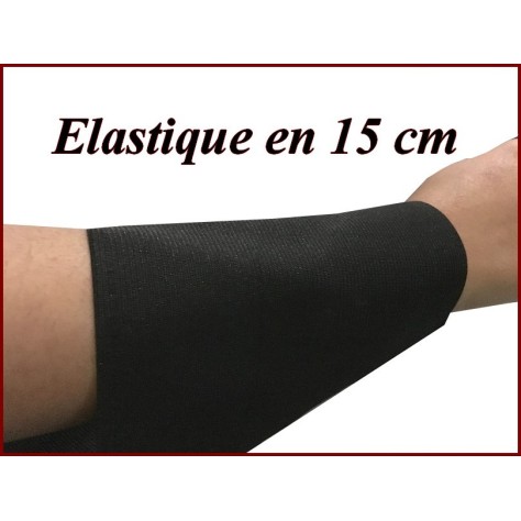 Elastique Plat En 15 Cm Noir Ultra Large Au Mètre Pour La Couture.