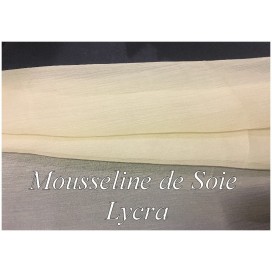 Mousseline De Soie Lycra Elasthanne Beige Couture Au Mètre.