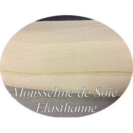 Mousseline De Soie Lycra Elasthanne Beige Couture Au Mètre.