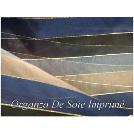 Organza De Soie Imprimé Multicolore Au Mètre Couture.