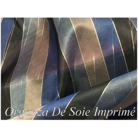 Organza De Soie Imprimé Multicolore Au Mètre Couture.