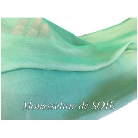 Mousseline De Soie Vert Émeraude couture Au Mètre.