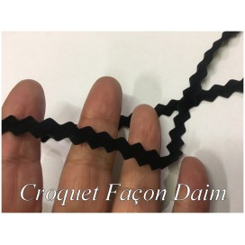 Croquet Noir Façon Daim Au Mètre