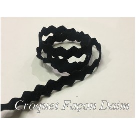 Croquet Noir Façon Daim Au Mètre