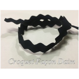 Croquet Noir Façon Daim Au Mètre