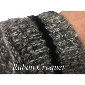 Croquet Noir Façon Daim Au Mètre