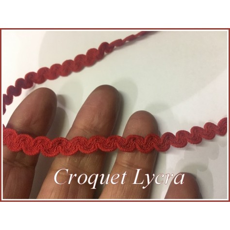 Croquet Elastique lycra Rouge Au Mètre