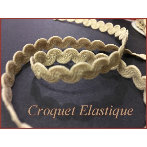 Croquet Elastique lycra Beige Au Mètre