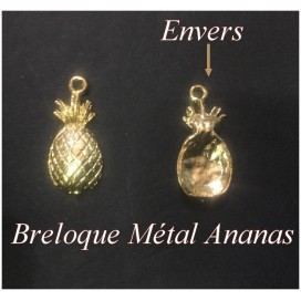 Breloque Pendentif Ananas En Métal Doré  Pour La Customisation Collier, Loisirs Créatifs