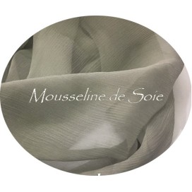 Tissu Mousseline De Soie Gris Perle Au Mètre.