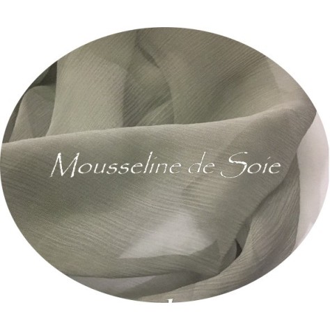 Tissu Mousseline De Soie Gris Perle Au Mètre.