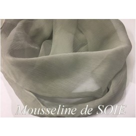 Tissu Mousseline De Soie Gris Perle Au Mètre.