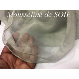 Tissu Mousseline De Soie Gris Perle Au Mètre.
