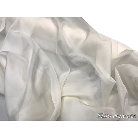 Tissu Voile Organza  Uni Ivoire  Au Mètre En Grande Largeur Pour Rideaux Et Décorations