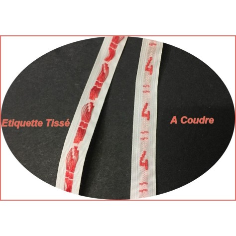 Etiquette Tissé pour Vêtements Taille " 4 "   Par 50 Pièces A Coudre  Textile , Contexture Pour Confection.