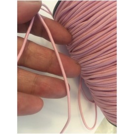 Cordon Elastique ROSE  Rond  En 3 mm A Coudre Pour Loisirs Créatifs.