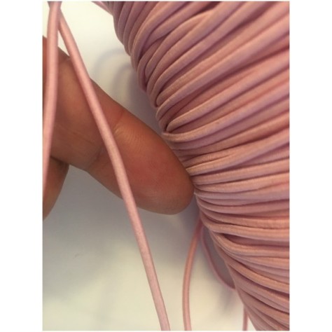 Cordon Elastique ROSE  Rond  En 3 mm A Coudre Pour Loisirs Créatifs.