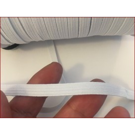 Elastique Plat En 6 mm X 100 Mètres Noir  pour Masques De Protections  A Coudre