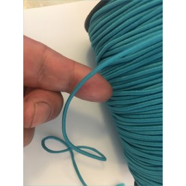Cordon Elastique TURQUOISE  Rond  En 3 mm A Coudre Pour Loisirs Créatifs.