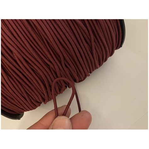 Cordon Elastique BORDEAUX Rond  En 3 mm A Coudre Pour Loisirs Créatifs.