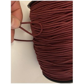 Cordon Elastique BORDEAUX Rond  En 3 mm A Coudre Pour Loisirs Créatifs.