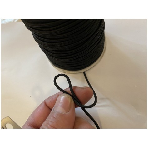 Cordon Elastique  NOIR  2 mm X 100 Mètres A Coudre Pour Loisirs Créatifs.