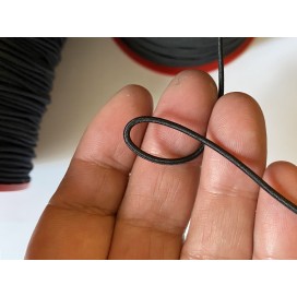 Cordon Lacet Elastique Bleu Marine Rond  En 1.7 mm A Coudre Pour Loisirs Créatifs.