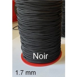 Cordon Elastique NOIR En 1.7 mm A Coudre Pour Loisirs Créatifs.