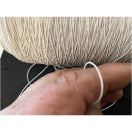 Cordon Fil Elastique  BLANC  En 1 mm par bobine de 3000 mètres A Coudre Pour Loisirs Créatifs.