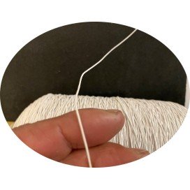 Cordon Fil Elastique Noir  En 1mm  A Coudre