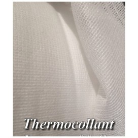 Thermocollant Au Mètre, En Tissu Toile Collante Blanche en 150 Cm de Largeur.