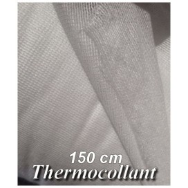 Thermocollant Au Mètre, En Tissu Toile Collante Blanche en 150 Cm de Largeur.