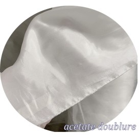 Doublure Acetate Au Mètre En Tissu Noir En 150 Cm A Coudre Pour Robes, Manteaux Et Confections.