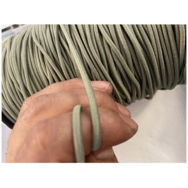 Cordon Elastique Vert Tilleul Rond  En 3 mm A Coudre Pour Loisirs Créatifs.