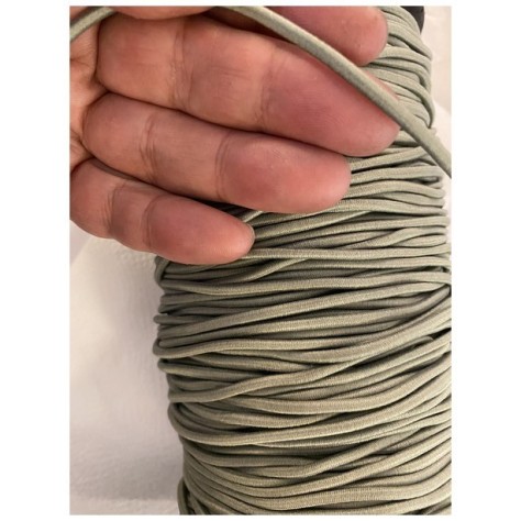 Cordon Elastique Vert Tilleul Rond  En 3 mm A Coudre Pour Loisirs Créatifs.