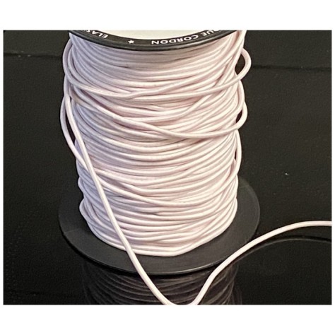 Cordon Elastique  Rose Pâle   Rond  En 3 mm A Coudre Pour Loisirs Créatifs.