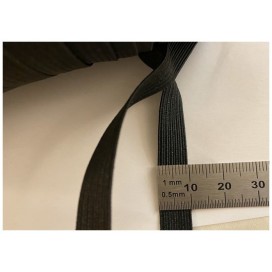 Elastique Plat En 10 mm Noir Au Mètre  Pour La Couture